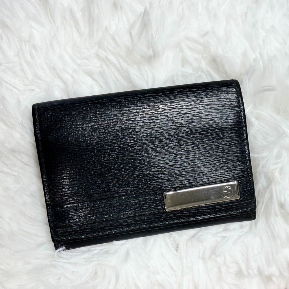 Gucci Men's Leather Bi-Fold Wallet Card Holder